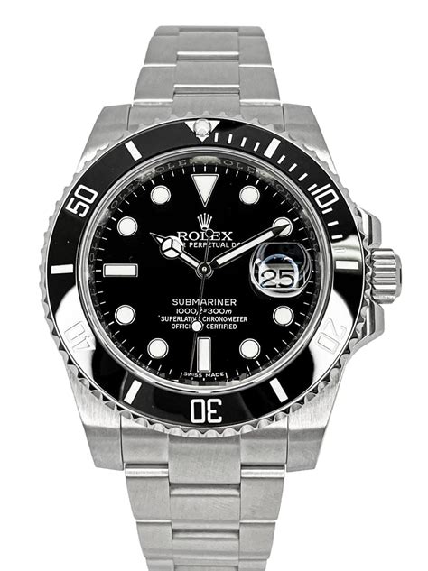 rolex submariner black dial ceramic bezel steel mens watch 116610ln|rolex submariner 116610ln review.